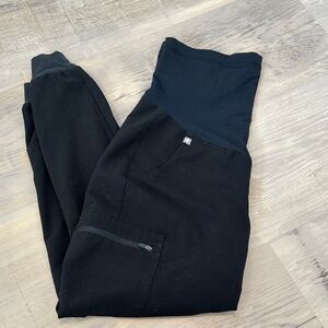 Figs Zamora Maternity Jogger Scrub Pants small women’s black